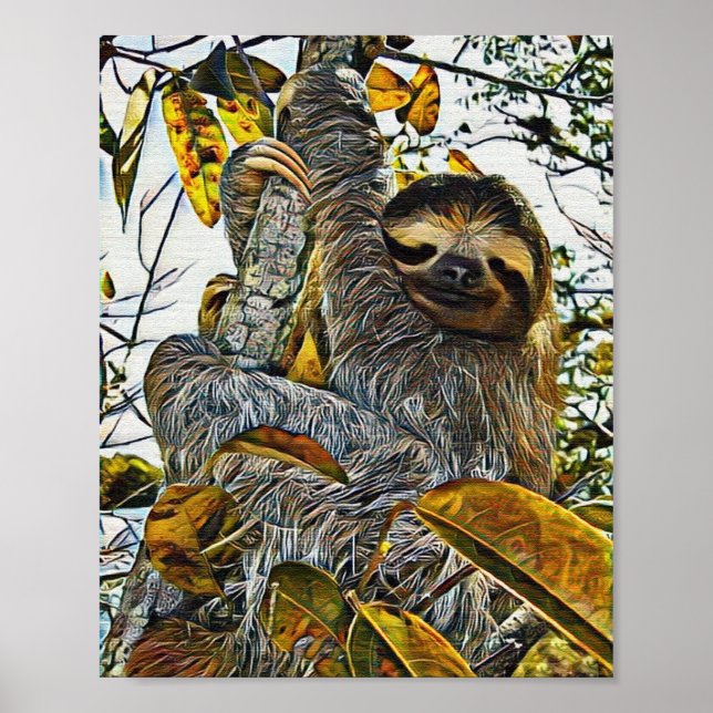 Sloth Digital Painting Poster (Front)