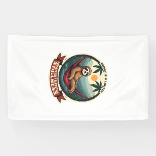 Sloth Dinosaur Vintage Retro Ride Graphic Banner