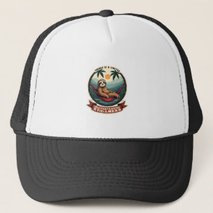 Sloth Dinosaur Vintage Retro Ride Graphic Trucker Hat