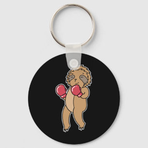Sloth Does Boxing Key Ring