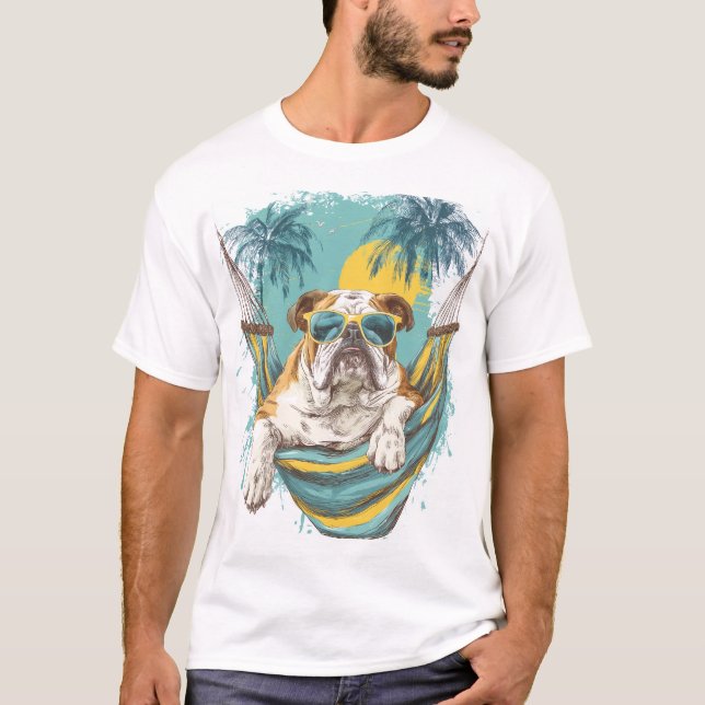 Sloth Dog � Lazy Funny Pup T-Shirt (Front)