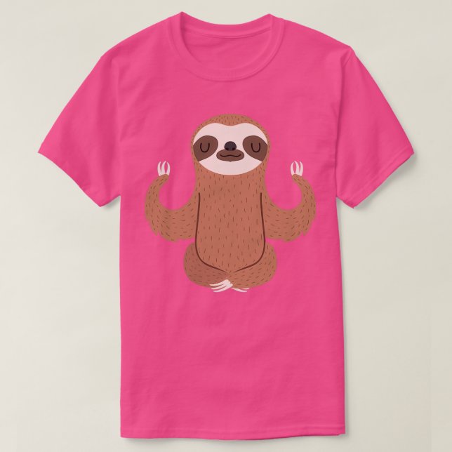 Sloth doing yoga T-Shirt (Design Front)