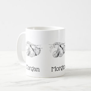 Sloth Drawing Lithograph #1 Coffee Mug