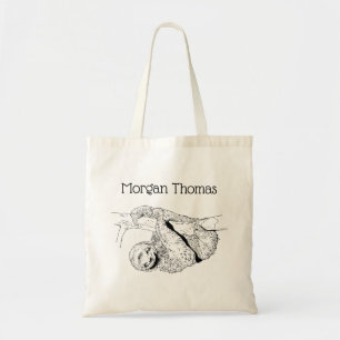 Sloth Drawing Lithograph #1 Tote Bag