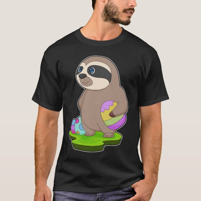 Sloth Easter Easter eggs T-Shirt (Front)
