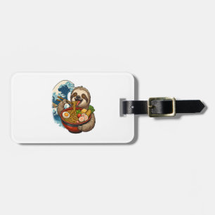 Sloth Eating Japanese Ramen Luggage Tag