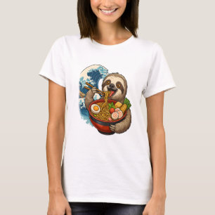 Sloth Eating Japanese Ramen T-Shirt