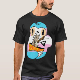 Sloth Eating Ramen LGBTQ Transgender Pride Trans F T-Shirt