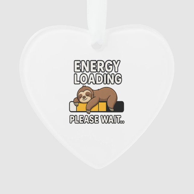 Sloth Energy Saving Mood Ornament (Front)