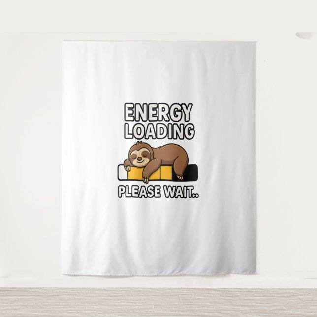 Sloth Energy Saving Mood Tapestry (Front)