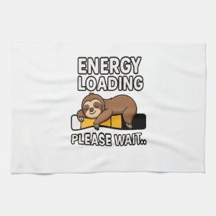 Sloth Energy Saving Mood Tea Towel