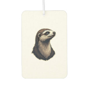 Sloth Engraved Portrait Vintage Tee 2 Car Air Freshener