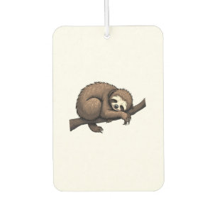 Sloth Etched Art Retro Nature Tee (2) Car Air Freshener