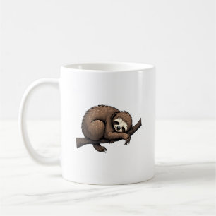 Sloth Etched Art Retro Nature Tee (2) Coffee Mug