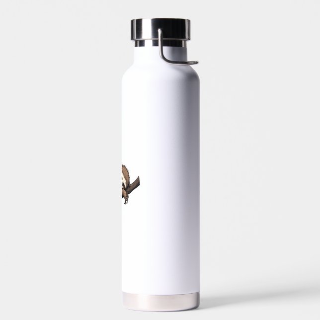 Sloth Etched Art Retro Nature Tee (2) Water Bottle (Left)