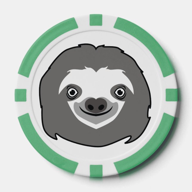Sloth Face Poker Chips (Front)