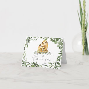 Sloth Family Baby Shower Thank You Card