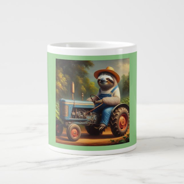 Sloth Farmer Large Coffee Mug (Front)