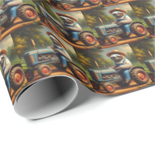 Sloth Farmer Wrapping Paper