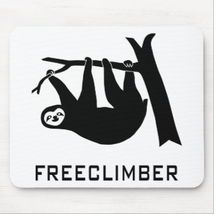 sloth faultier climber freeclimber freeclimbing mouse mat