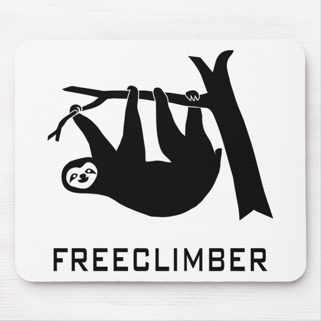 sloth faultier climber freeclimber freeclimbing mouse mat (Front)