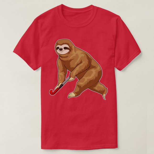 Sloth Field hockey Hockey stick T-Shirt (Design Front)