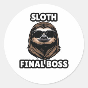 Sloth Final Boss Cool Sticker