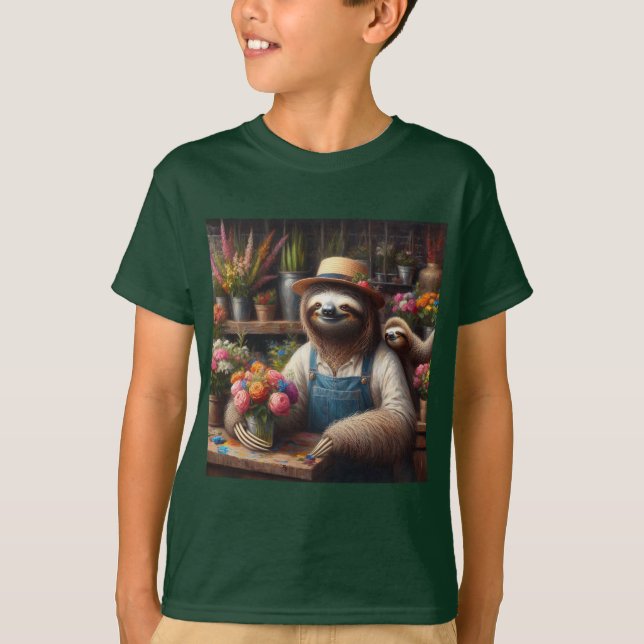 Sloth Florist T-Shirt (Front)