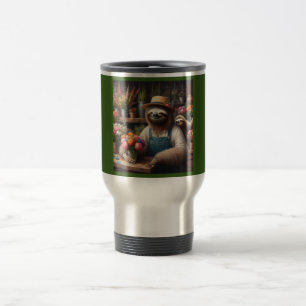 Sloth Florist Travel Mug
