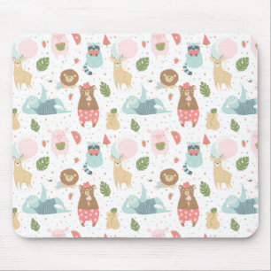 Sloth & Friends Pattern Mouse Mat