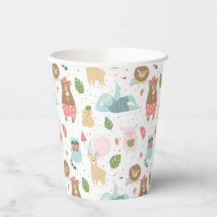 Sloth & Friends Pattern Paper Cups
