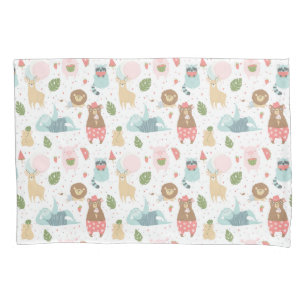 Sloth & Friends Pattern Pillowcase