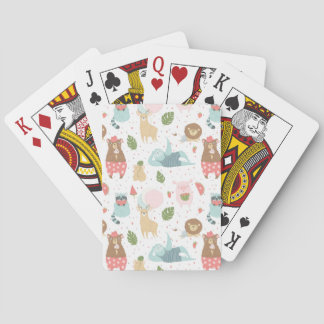 Sloth & Friends Pattern Playing Cards