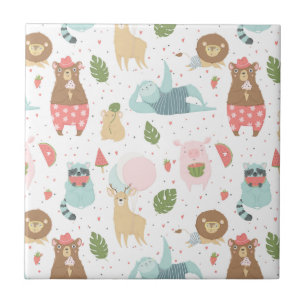 Sloth & Friends Pattern Tile