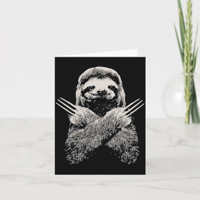 Sloth Funny Costume Gift For Lazy S  Card (Front)