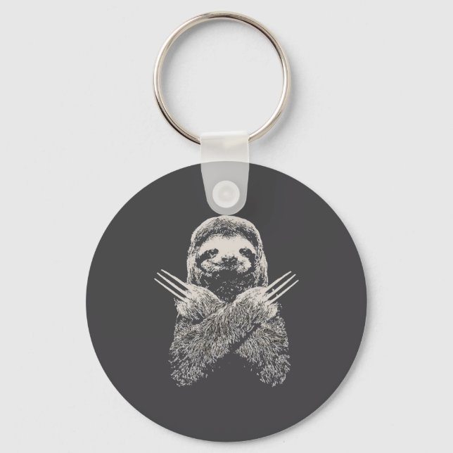 Sloth Funny Costume Gift For Lazy S  Key Ring (Front)