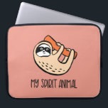 Sloth funny laptop sleeve<br><div class="desc">What's your spirit animal? If you're lazy or a procrastinator, it might be a sloth!</div>