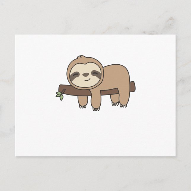 Sloth Funny Relaxed Cute Animals For Kids Postcard (Front)