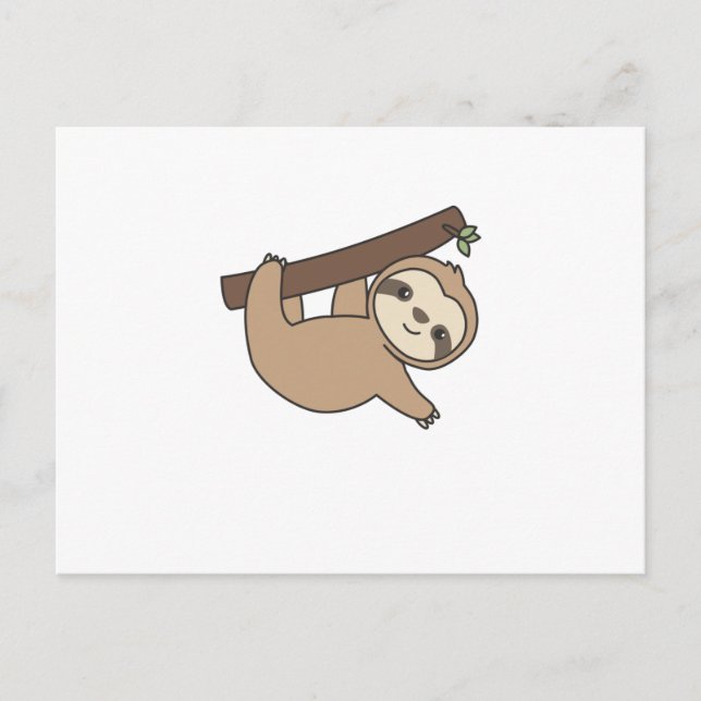 Sloth Funny Relaxed Cute Animals For Kids Postcard (Front)