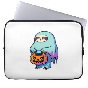 Sloth Ghost Halloween Oversized T-Shirt Laptop Sleeve
