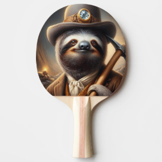 Sloth Gold Miner Ping Pong Paddle