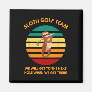 Sloth Golf Team Slow Golfers Funny Golf Fans  Magnet