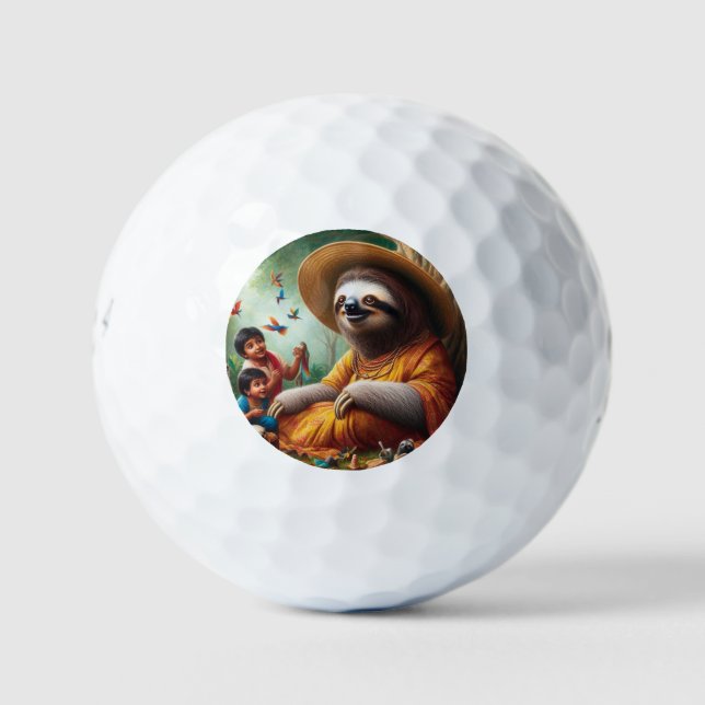 Sloth Grandma Golf Balls (Front)