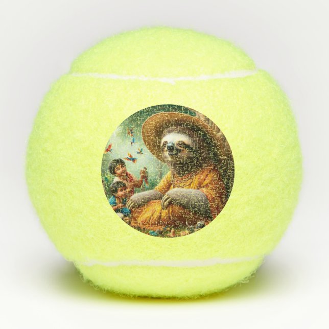 Sloth Grandma Tennis Balls (Front)