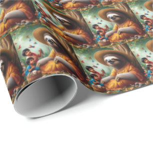 Sloth Grandma Wrapping Paper
