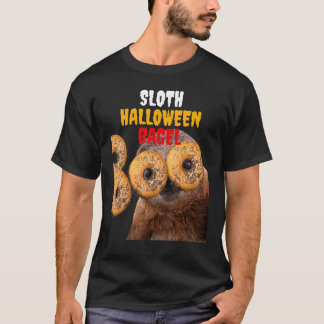 Sloth Halloween Bagel U2013 Funny Food And Animal T-Shirt
