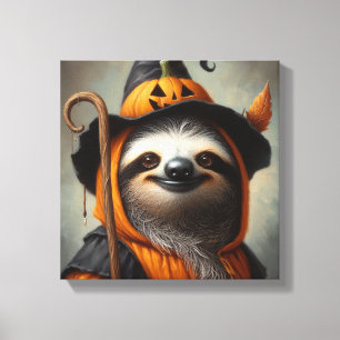 Sloth Halloween Canvas Print