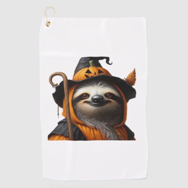 Sloth Halloween Classic T-Shirt Golf Towel (Front)