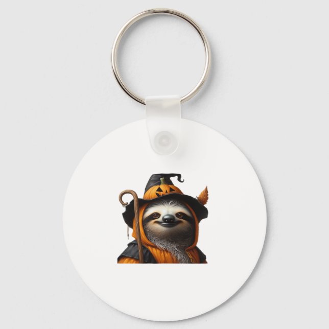 Sloth Halloween Classic T-Shirt Key Ring (Front)