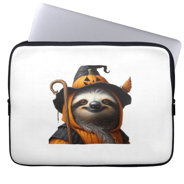 Sloth Halloween Classic T-Shirt Laptop Sleeve (Front)